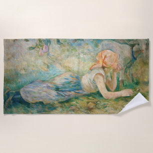 Berthe Morisot - Hirtenmädchen ruhend Strandtuch