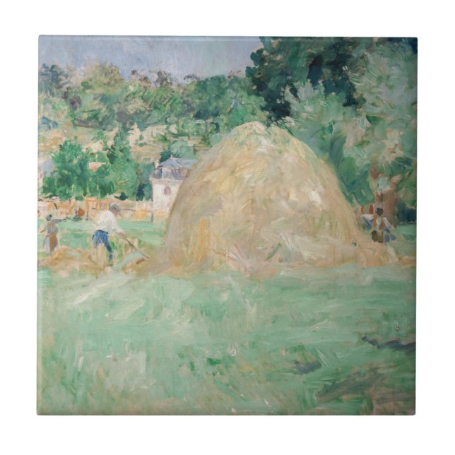 Berthe Morisot - Hystacks at Bougival Fliese (Vorderseite)