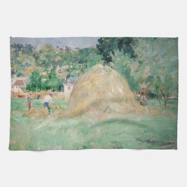 Berthe Morisot - Hystacks at Bougival Geschirrtuch (Horizontal)