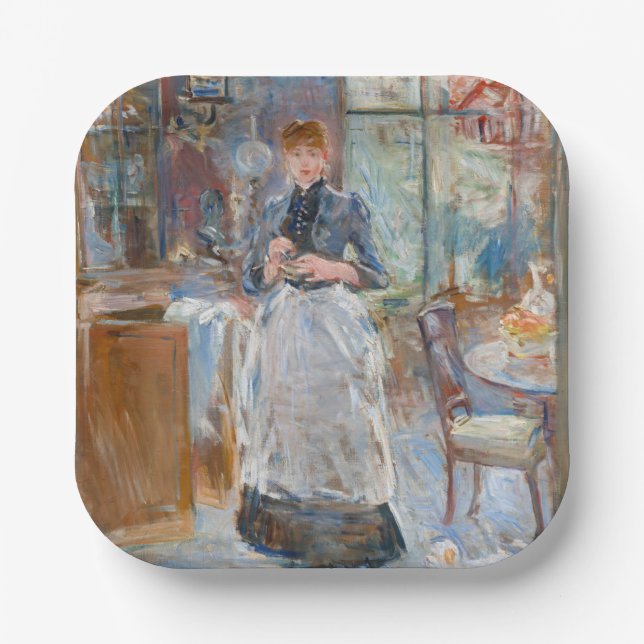 Berthe Morisot - Im Esszimmer Pappteller (Vorderseite)