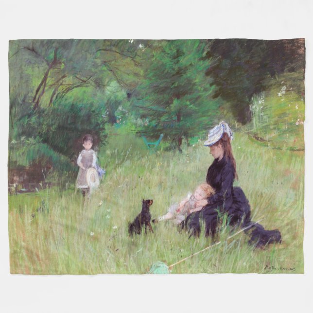 Berthe Morisot - Im Park Fleecedecke (Vorderseite (Horizontal))