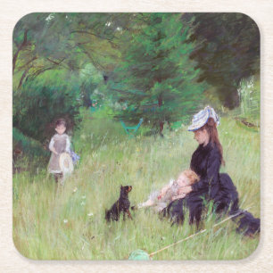 Berthe Morisot - Im Park Rechteckiger Pappuntersetzer