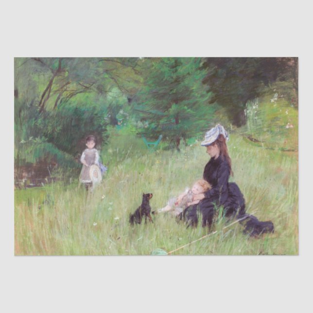 Berthe Morisot - Im Park Seidenpapier (Vorderseite)