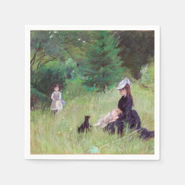 Berthe Morisot - Im Park Serviette (Vorderseite)
