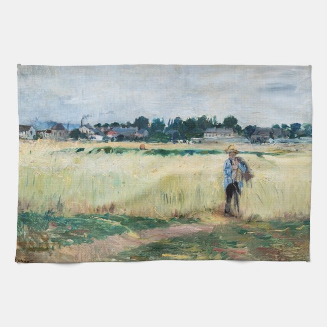 Berthe Morisot - Im Wheatfield bei Gennevillier Geschirrtuch (Horizontal)