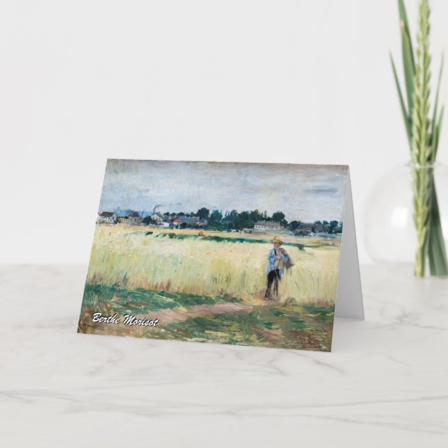 Berthe Morisot - Im Wheatfield bei Gennevillier Karte (Vorderseite)