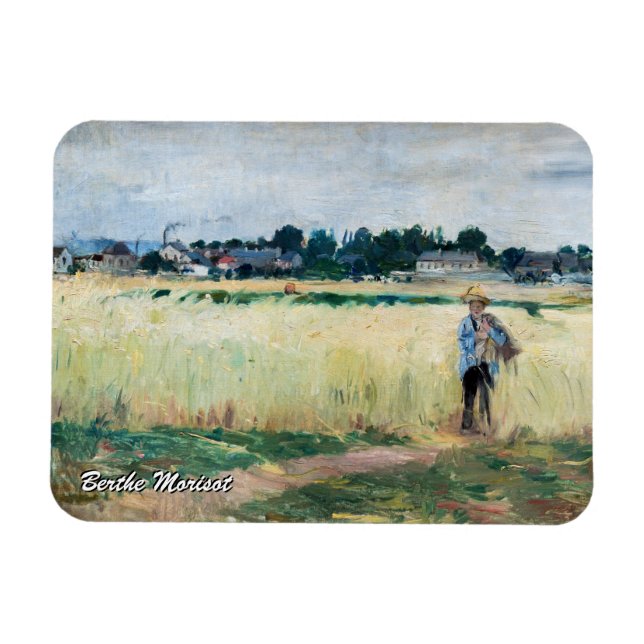 Berthe Morisot - Im Wheatfield bei Gennevillier Magnet (Horizontal)