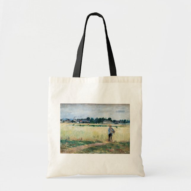 Berthe Morisot - Im Wheatfield bei Gennevillier Tragetasche (Vorne)
