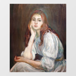 Berthe Morisot - Julie Daydreaming Fensteraufkleber