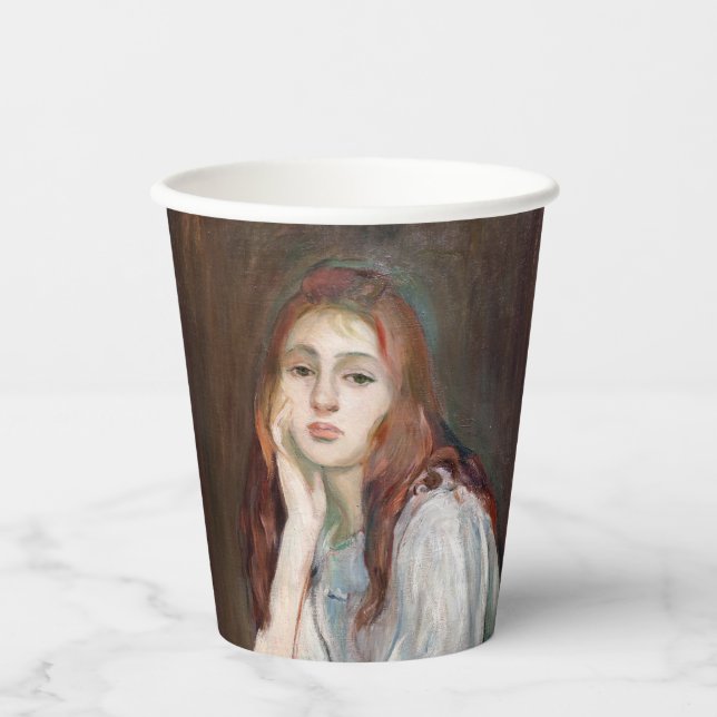 Berthe Morisot - Julie Daydreaming Pappbecher (Vorderseite)