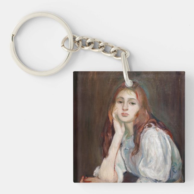 Berthe Morisot - Julie Daydreaming Schlüsselanhänger (Vorderseite)