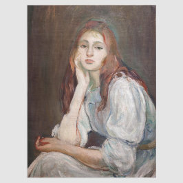 Berthe Morisot - Julie Daydreaming Seidenpapier