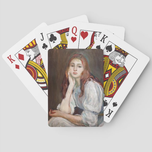 Berthe Morisot - Julie Daydreaming Spielkarten (Rückseite)