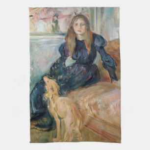 Berthe Morisot - Julie und ihr Windhund Laerte Geschirrtuch