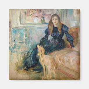 Berthe Morisot - Julie und ihr Windhund Laerte Magnet