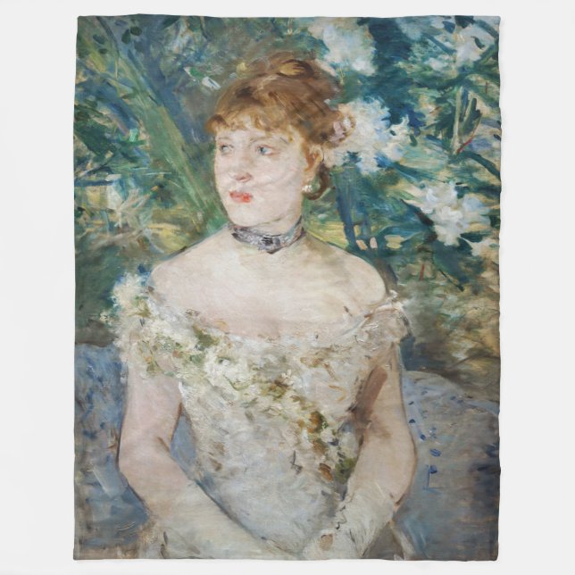 Berthe Morisot - Junge Frau in einem Baseball Fleecedecke (Vorderseite)