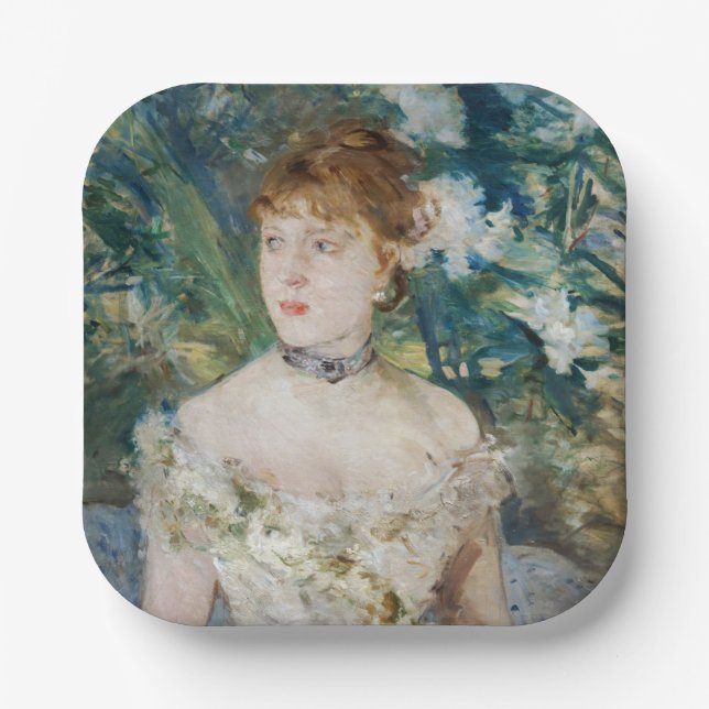 Berthe Morisot - Junge Frau in einem Baseball Pappteller (Vorderseite)