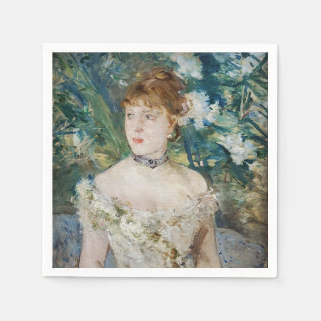 Berthe Morisot - Junge Frau in einem Baseball Serviette (Vorderseite)