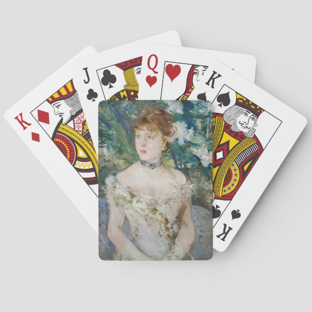 Berthe Morisot - Junge Frau in einem Baseball Spielkarten (Rückseite)