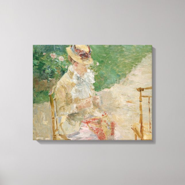Berthe Morisot - Junge Frau knetet Leinwanddruck (Vorderseite)