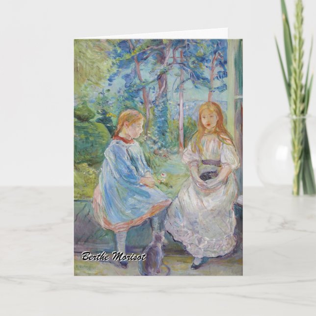 Berthe Morisot - Junge Mädchen am Fenster Karte (Vorderseite)