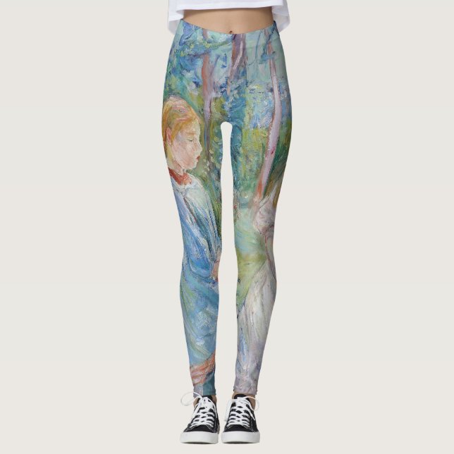 Berthe Morisot - Junge Mädchen am Fenster Leggings (Vorderseite)