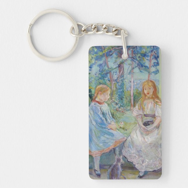 Berthe Morisot - Junge Mädchen am Fenster Schlüsselanhänger (Vorderseite)