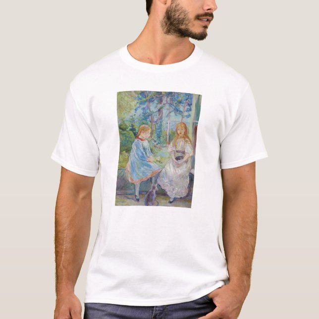Berthe Morisot - Junge Mädchen am Fenster T-Shirt (Vorderseite)