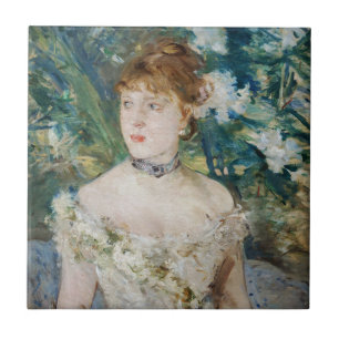 Berthe Morisot - Junges Mädchen im Ballkleid Fliese