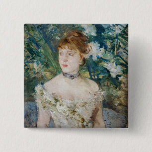 Berthe Morisot - Junges Mädchen in einem Ballkleid Button