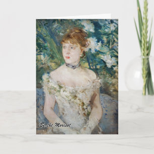 Berthe Morisot - Junges Mädchen in einem Ballkleid Karte