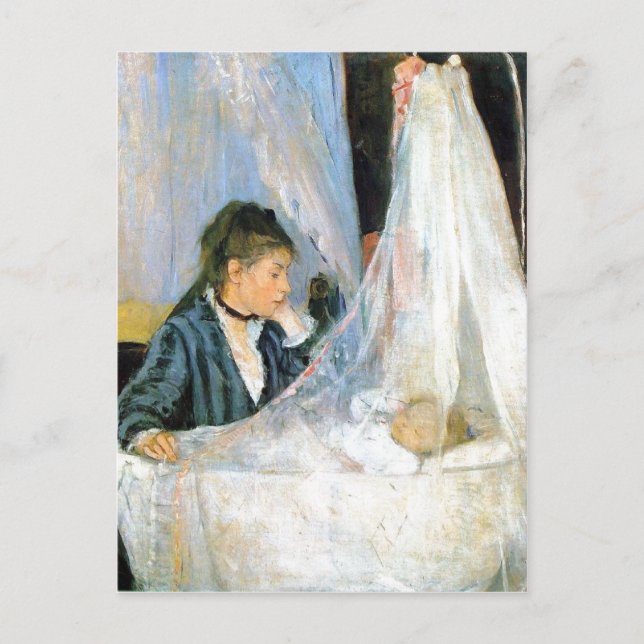 Berthe Morisot Le berceau The Cradle 1872 Techniqu Postkarte (Vorderseite)