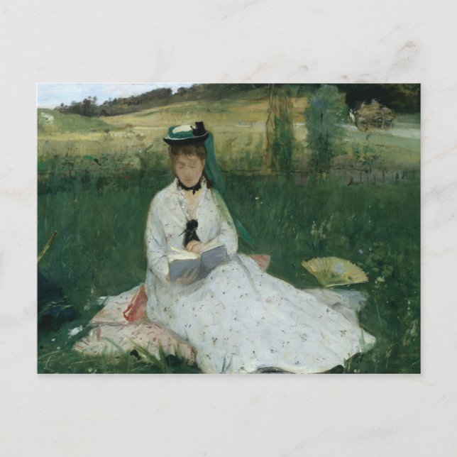Berthe Morisot - Lesen Postkarte (Vorderseite)