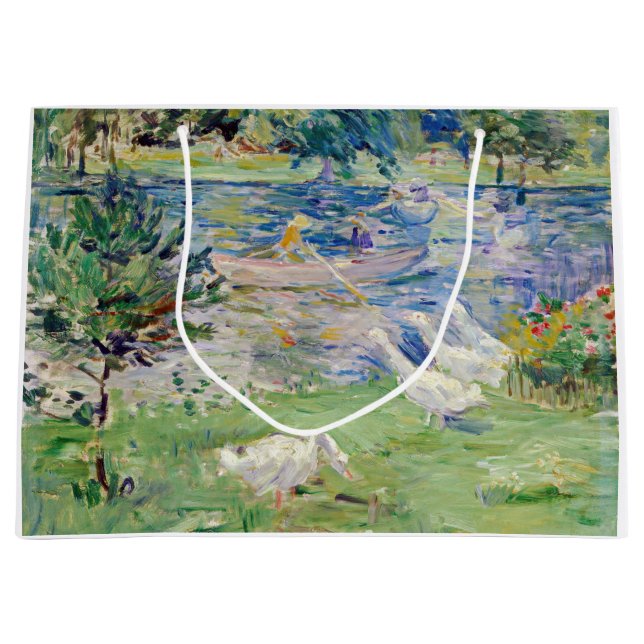 Berthe Morisot - Mädchen im Boot mit Gänsen Große Geschenktüte (Vorderseite)