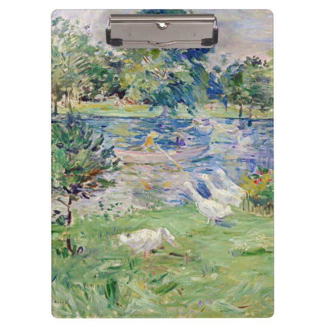 Berthe Morisot - Mädchen im Boot mit Gänsen Klemmbrett (Vorderseite)