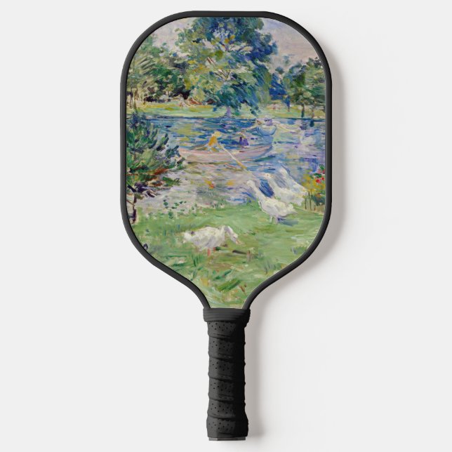 Berthe Morisot - Mädchen im Boot mit Gänsen Pickleball Schläger (Vorderseite)