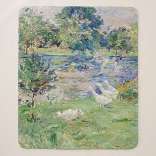 Berthe Morisot - Mädchen in einem Boot mit Gänsen Sherpadecke