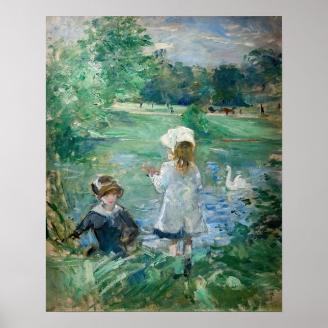 Berthe Morisot - Neben einem See Poster (Vorne)