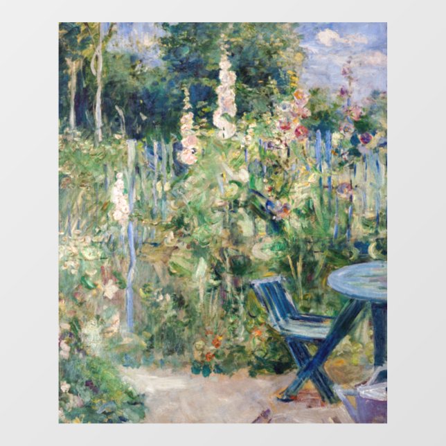 Berthe Morisot - Rose Tremieres Fensteraufkleber (Blatt)
