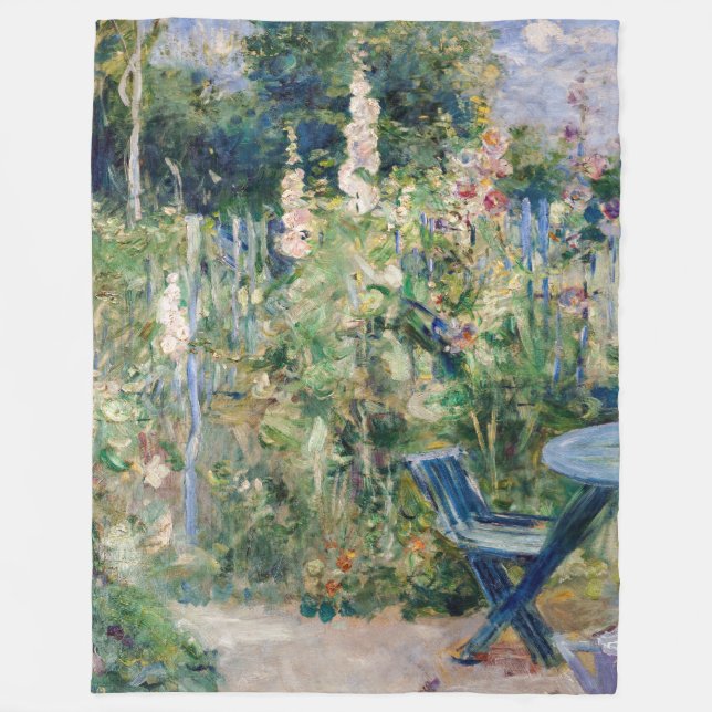 Berthe Morisot - Rose Tremieres Fleecedecke (Vorderseite)