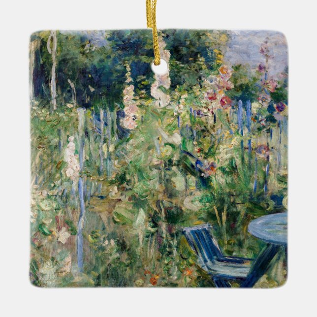 Berthe Morisot - Rose Tremieres Keramikornament (Vorderseite)