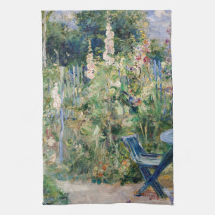Berthe Morisot - Rosen / Stockrosen Geschirrtuch