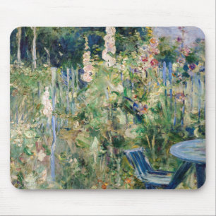 Berthe Morisot - Rosen / Stockrosen Mousepad