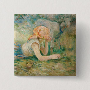 Berthe Morisot - Schäferin ruhend Button