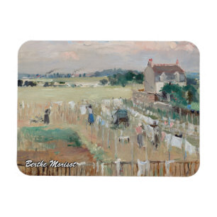 Berthe Morisot - Wäsche zum Trocknen aufhängen Magnet