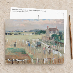 Berthe Morisot - Wäsche zum Trocknen aufhängen Postkarte
