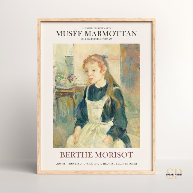Berthe Morisot Young Girl mit Schürze Art Print Poster (Von Creator hochgeladen)