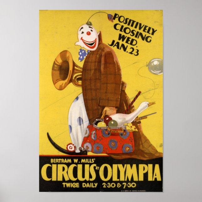 Bertram Mills’ Circus at Olympia Poster (Vorne)
