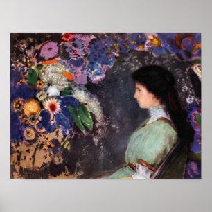 Bertrand-Jean Redon - Porträt von violettem Heyman Poster