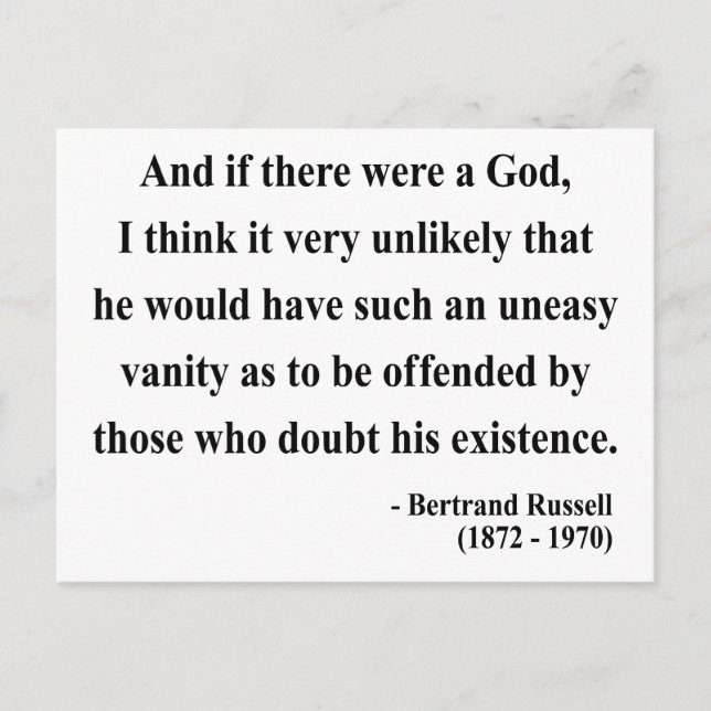 Bertrand Russell Quote 3a Postkarte (Vorderseite)